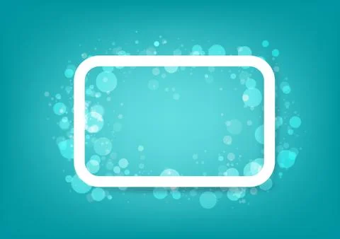 Frame, bubbles in water concept, simple banner poster design, Bokeh abstract Stock Illustration