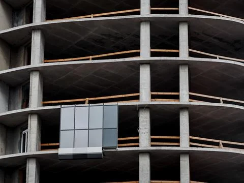 Frame of a building under construction. Stock Photos