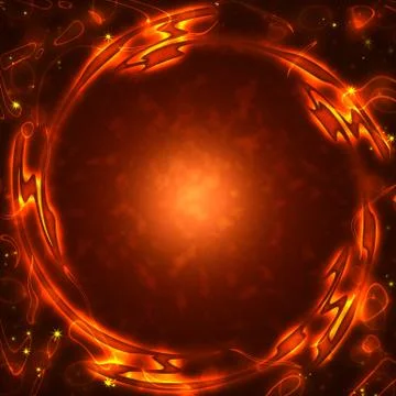 Frame of the burning elements Stockfoto's
