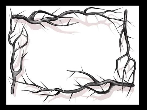 Frame burs branch Stock Illustration
