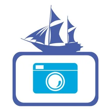 Frame With Camera Illustrazione stock