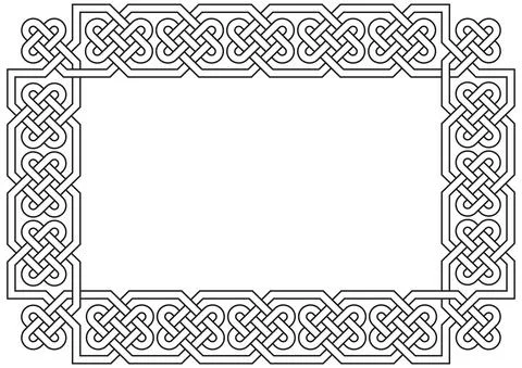 Frame with Celtic knots Stock Illustration