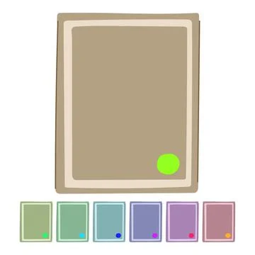 Frame certificate vector cartoon graphic Stock Illustration