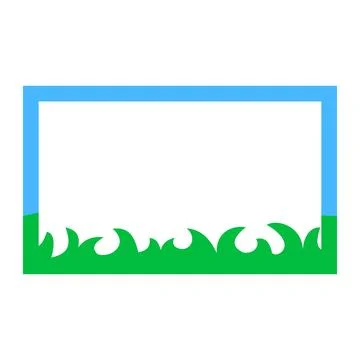 Frame with clouds and sun on a white background. Vector illustration. Stock Illustration