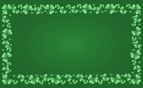 Frame with clover leaves Stock Illustration