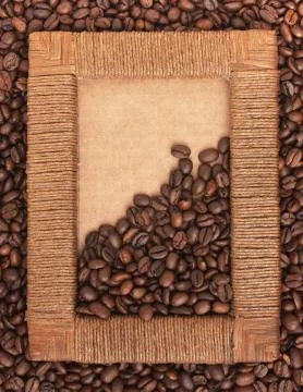 Frame of coffee beans Stock Photos