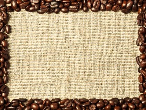 Frame from coffee beans Stock-Fotos