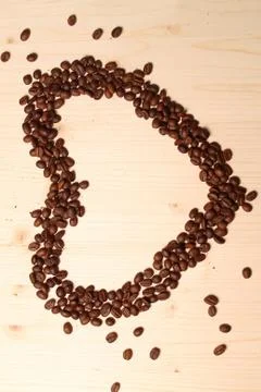 Frame from coffee beans Stock Photos