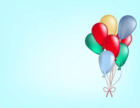 Frame from colored balloons Stock Illustration