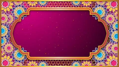 Frame with colorful flower green screen background Stock Footage 287086053