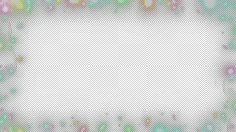 A frame with colorful lights and bubbles rising 動画素材 332257796