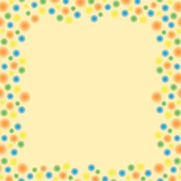 Frame of colorful muddy balls. Vector illustration Stock Illustration