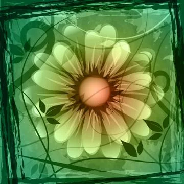 Frame copyspace representing background copy-space and green Stock Illustration
