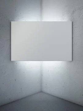 Frame in corner of dark interior Stock Illustration