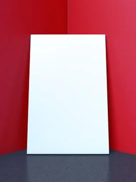 Frame in corner of red interior Stock Illustration