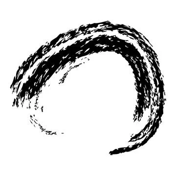 Frame from Crayon effect, Circle Shape, Simple Hand Draw Sketch Vector Illu.. Stock Illustration