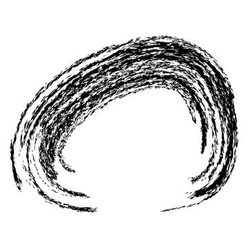 Frame from Crayon effect, Circle Shape, Simple Hand Draw Sketch Vector Illu.. Stock Illustration