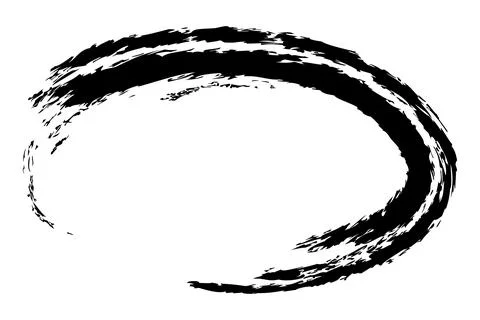 Frame from Crayon effect, Oval Shape, Simple Hand Draw Sketch Vector Illust.. Stock Illustration