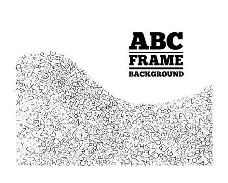 Frame created from the letters of different sizes Illustrazione stock
