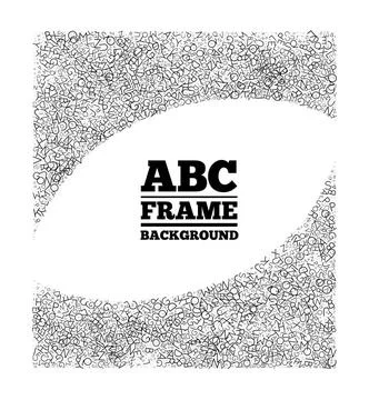 Frame created from the letters of different sizes Frame created from the l... 스톡 사진