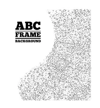 Frame created from the letters of different sizes Frame created from the l... 스톡 사진