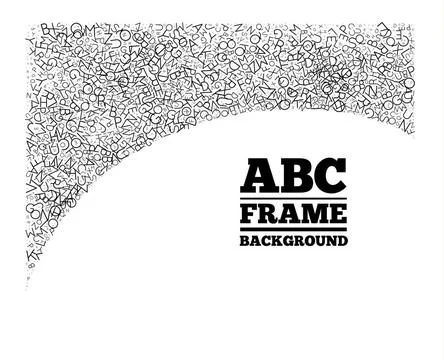 Frame created from the letters of different sizes Frame created from the l... 스톡 사진