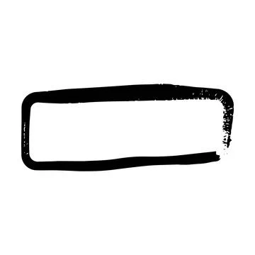 Frame curved rectangle elongated texture element, outline border grunge sha.. 스톡 일러스트