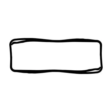 Frame curved rectangle elongated texture element, outline border grunge sha.. Illustrazione stock