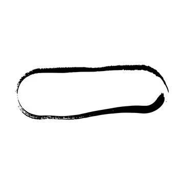 Frame curved rectangle elongated texture element, outline border grunge sha.. Stock Illustration