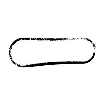 Frame curved rectangle elongated texture element, outline border grunge sha.. 스톡 일러스트