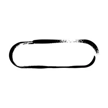 Frame curved rectangle elongated texture element, outline border grunge sha.. 스톡 일러스트