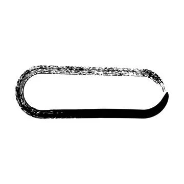 Frame curved rectangle elongated texture element, outline border grunge sha.. Stock Illustration