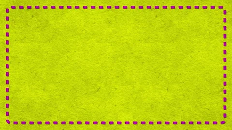 Frame Dashes Border Paper Texture Animated Yellow Background Stock Footage 63845965