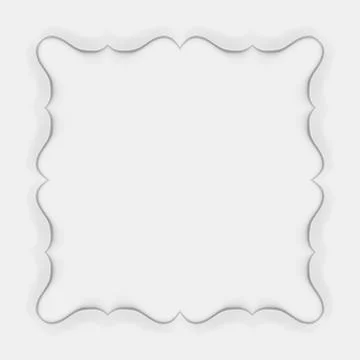Frame with delicate gradient and transparent shadows in paperwork style. Stock Illustration