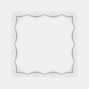 Frame with delicate gradient and transparent shadows in paperwork style. Ilustración de archivo