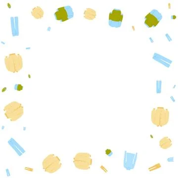 Frame design of colored spring clothes poster. Stock Illustration