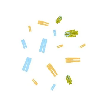 Frame design of colored spring clothes poster. Illustrazione stock