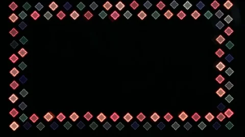 Frame for design from flickering squares Stock Footage 69758387
