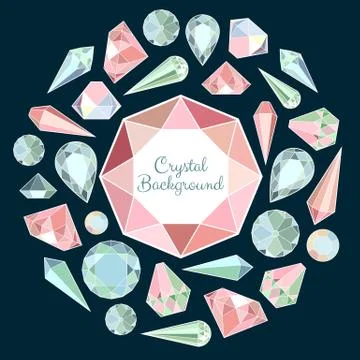 Frame with diamonds Stock Illustration