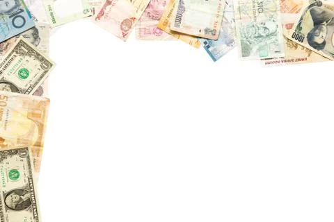 Frame of different banknotes Photos