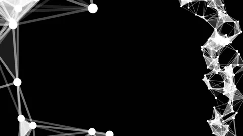 Frame of digital elements. Digital abstract background. Seamless loop. Stockbeeldmateriaal 101421317