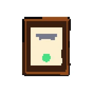 Frame diploma pixel art vector illustration Stockillustratie