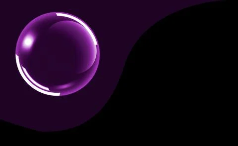 Frame divided by wave into black and violet textured part Stock Illustration