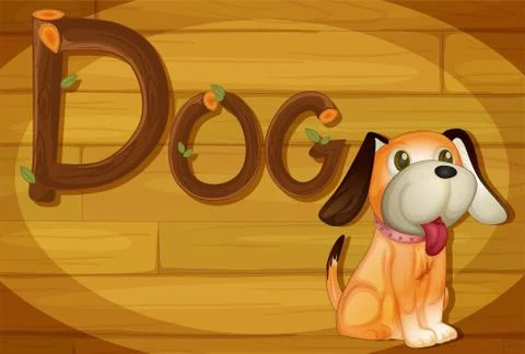 A frame with a dog Ilustración de archivo