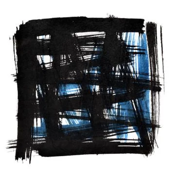 Frame with doodle brush strokes Stock Photos