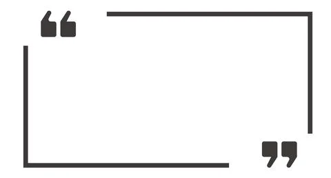 Frame with double quotation marks. Simple vectors. Stock Illustration