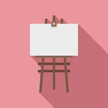 Frame easel icon, flat style 스톡 일러스트