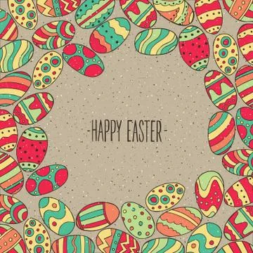 Frame from Easter eggs Illustrazione stock