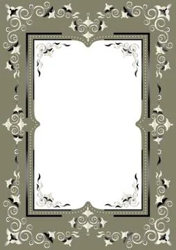 Frame with Eastern decor Stock Illustration