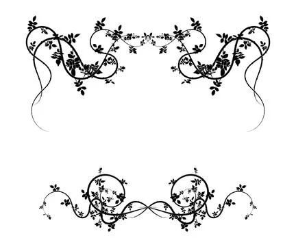 Frame elements for decoration of printing and for Illustrazione stock